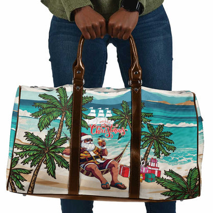 Liberia Christmas Travel Bag Santa Chill on Tropical Beach