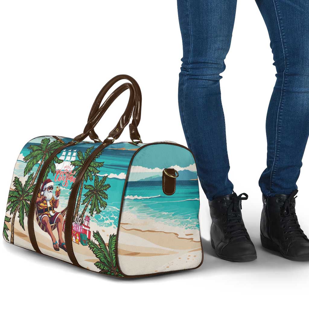 Liberia Christmas Travel Bag Santa Chill on Tropical Beach