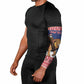 Personalized Liberia Christmas Arm Sleeves Black Santa Riding Lion - Merry Christmas