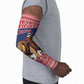 Personalized Liberia Christmas Arm Sleeves Black Santa Riding Lion - Merry Christmas