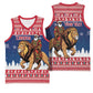 Personalized Afro Christmas in Liberia Basketball Jersey Black Santa Riding Lion - Merry Christmas LT15