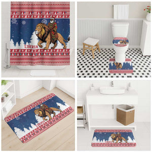 Liberia Christmas Bathroom Set Black Santa Riding Lion - Merry Christmas