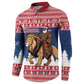 Personalized Liberia Christmas Button Sweatshirt Black Santa Riding Lion - Merry Christmas