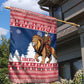 Afro Christmas in Liberia Garden Flag Black Santa Riding Lion - Merry Christmas - African Pride