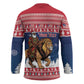 Personalized Liberia Christmas Hockey Jersey Black Santa Riding Lion - Merry Christmas