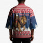Personalized Liberia Christmas Kimono Black Santa Riding Lion - Merry Christmas