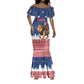 Personalized Afro Christmas in Liberia Mermaid Dress Black Santa Riding Lion - Merry Christmas - African Pride