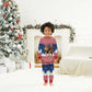 Personalized Afro Christmas in Liberia Christmas Pajama Set Black Santa Riding Lion - Merry Christmas - African Pride