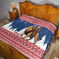 Afro Christmas in Liberia Quilt Black Santa Riding Lion - Merry Christmas - African Pride