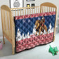Afro Christmas in Liberia Quilt Black Santa Riding Lion - Merry Christmas - African Pride