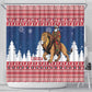 Afro Christmas in Liberia Shower Curtain Black Santa Riding Lion - Merry Christmas - African Pride