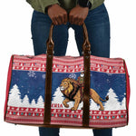 Liberia Christmas Travel Bag Black Santa Riding Lion - Merry Christmas