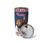 Personalized Afro Christmas in Liberia Tumbler Cup Black Santa Riding Lion - Merry Christmas - African Pride