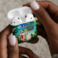Mayotte Christmas AirPods Case Santa Chill on Tropical Beach