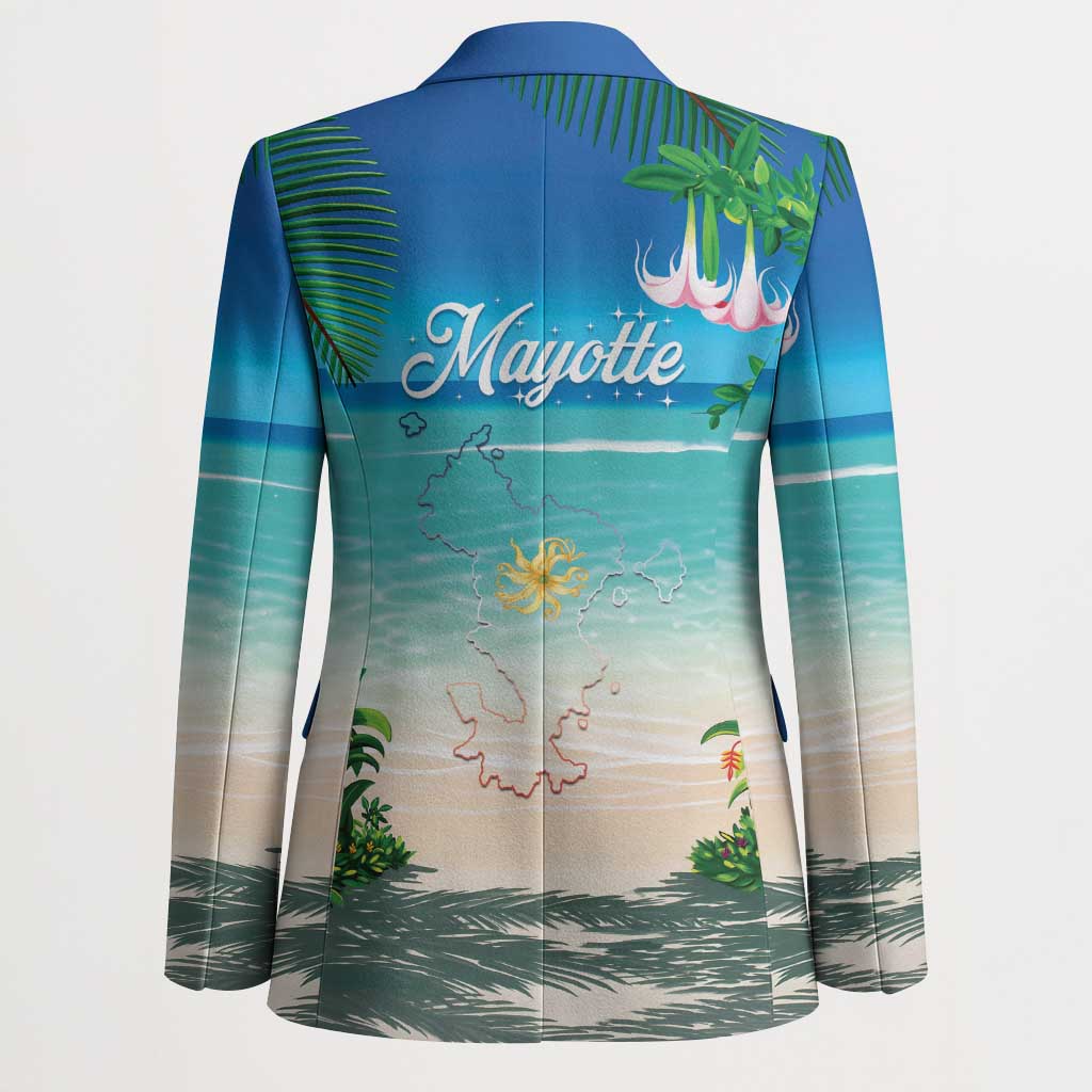 Mayotte Christmas Blazer Santa Chill on Tropical Beach
