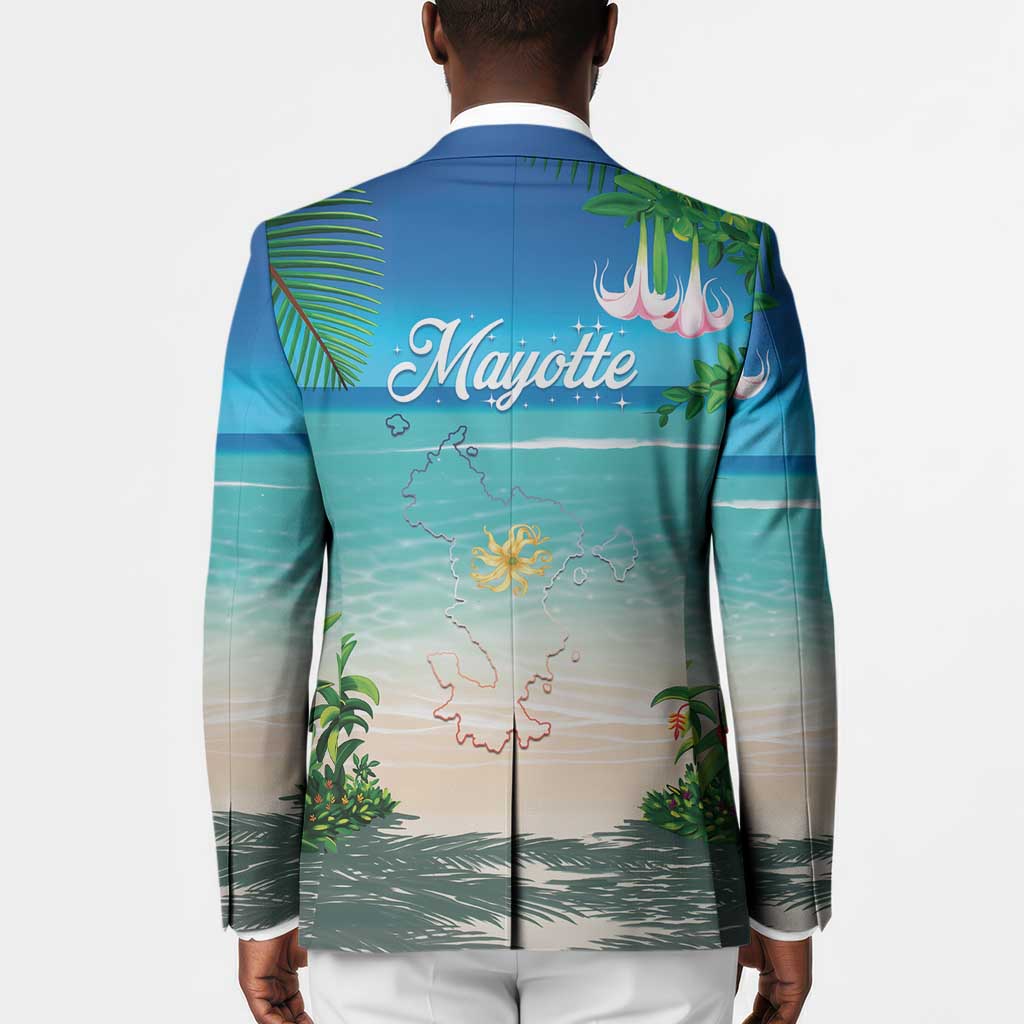 Mayotte Christmas Blazer Santa Chill on Tropical Beach
