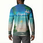 Mayotte Christmas Button Sweatshirt Santa Chill on Tropical Beach
