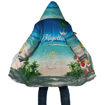 Mayotte Christmas Cloak Santa Chill on Tropical Beach