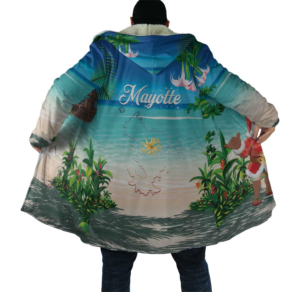 Mayotte Christmas Cloak Santa Chill on Tropical Beach
