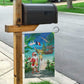 Afro Christmas in Mayotte Garden Flag Santa Chill on Tropical Beach - African Pride