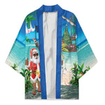 Mayotte Christmas Kimono Santa Chill on Tropical Beach