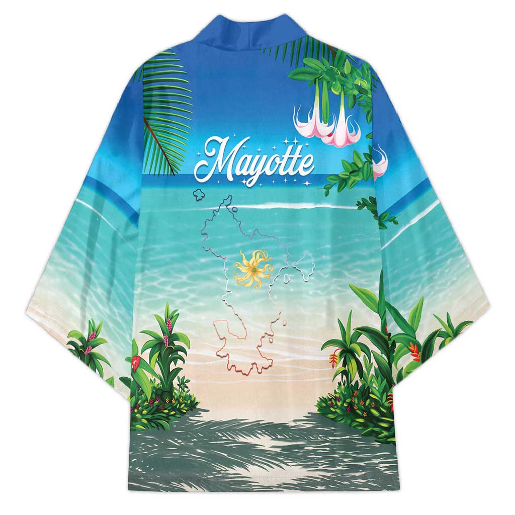 Mayotte Christmas Kimono Santa Chill on Tropical Beach