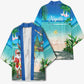 Mayotte Christmas Kimono Santa Chill on Tropical Beach