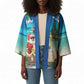 Mayotte Christmas Kimono Santa Chill on Tropical Beach