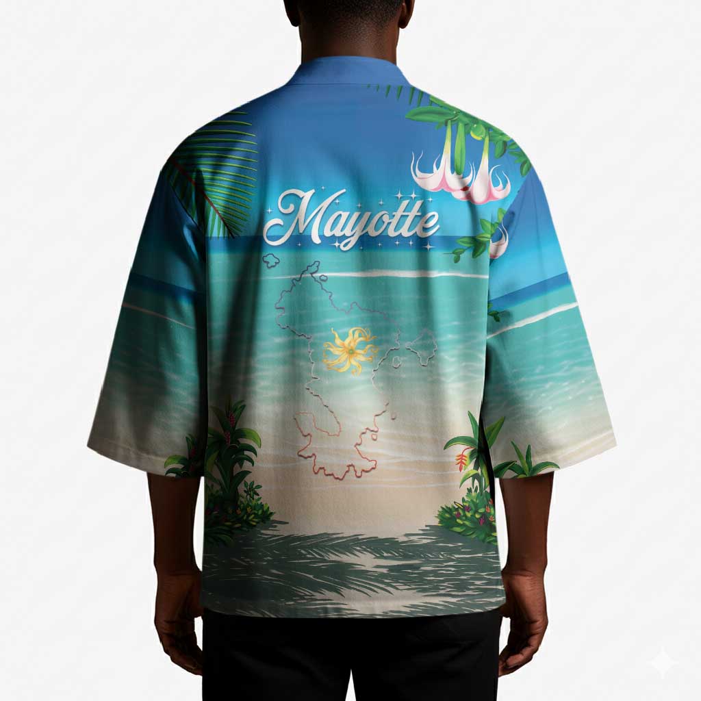 Mayotte Christmas Kimono Santa Chill on Tropical Beach