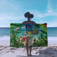 Afro Christmas in Mayotte Sarong Santa Chill on Tropical Beach - African Pride