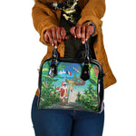 Afro Christmas in Mayotte Shoulder Handbag Santa Chill on Tropical Beach - African Pride