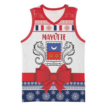 Afro Christmas in Mayotte Personalized Basketball Jersey Joyeux Noel LT15