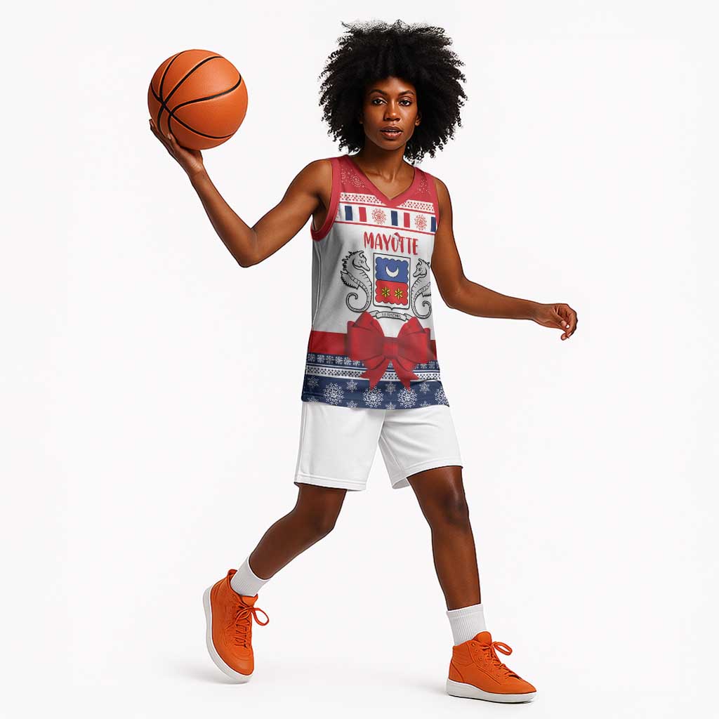 Afro Christmas in Mayotte Personalized Basketball Jersey Joyeux Noel LT15