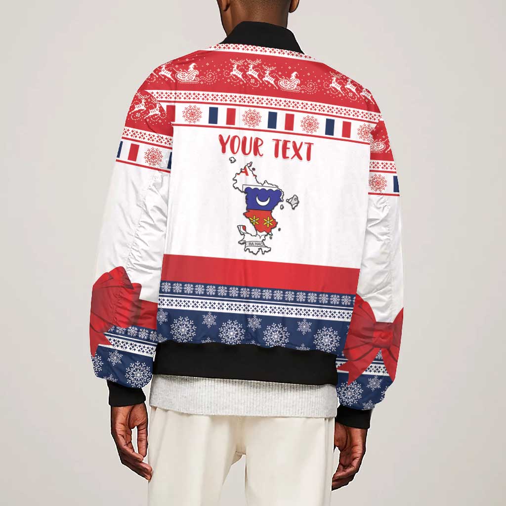 Afro Christmas in Mayotte Personalized Bomber Jacket Joyeux Noel - African Pride