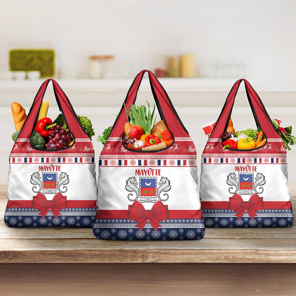 Afro Christmas in Mayotte Grocery Bag Joyeux Noel - African Pride