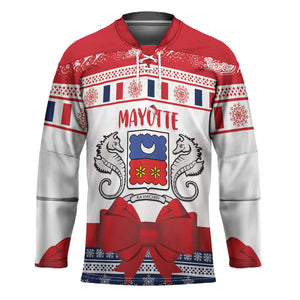 Personalized Mayotte Christmas Hockey Jersey Joyeux Noel