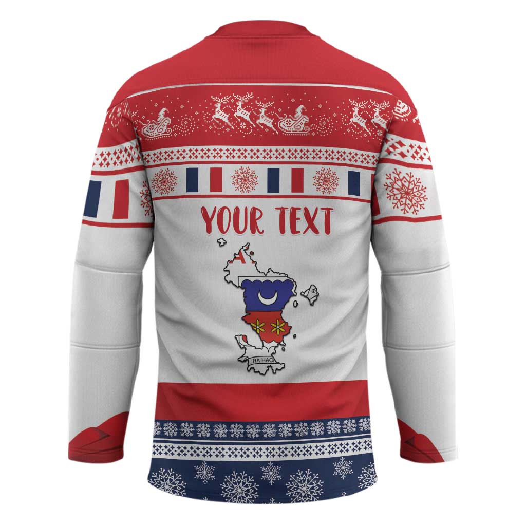 Personalized Mayotte Christmas Hockey Jersey Joyeux Noel