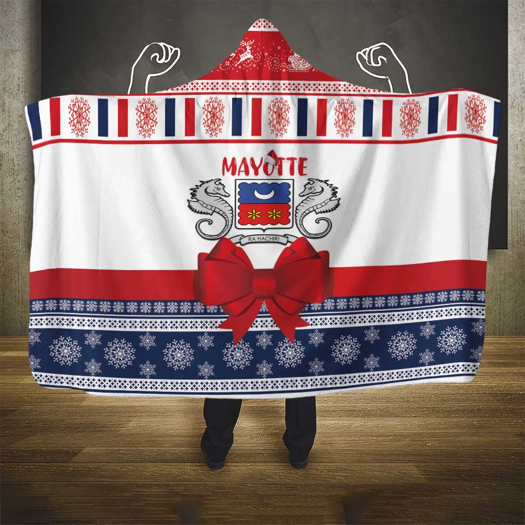 Afro Christmas in Mayotte Hooded Blanket Joyeux Noel - African Pride