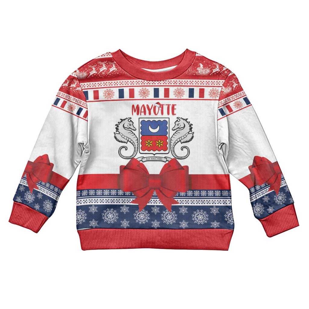 Afro Christmas in Mayotte Personalized Kid Ugly Christmas Sweater Joyeux Noel - African Pride