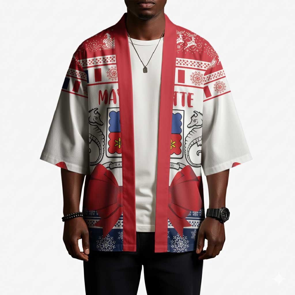 Personalized Mayotte Christmas Kimono Joyeux Noel