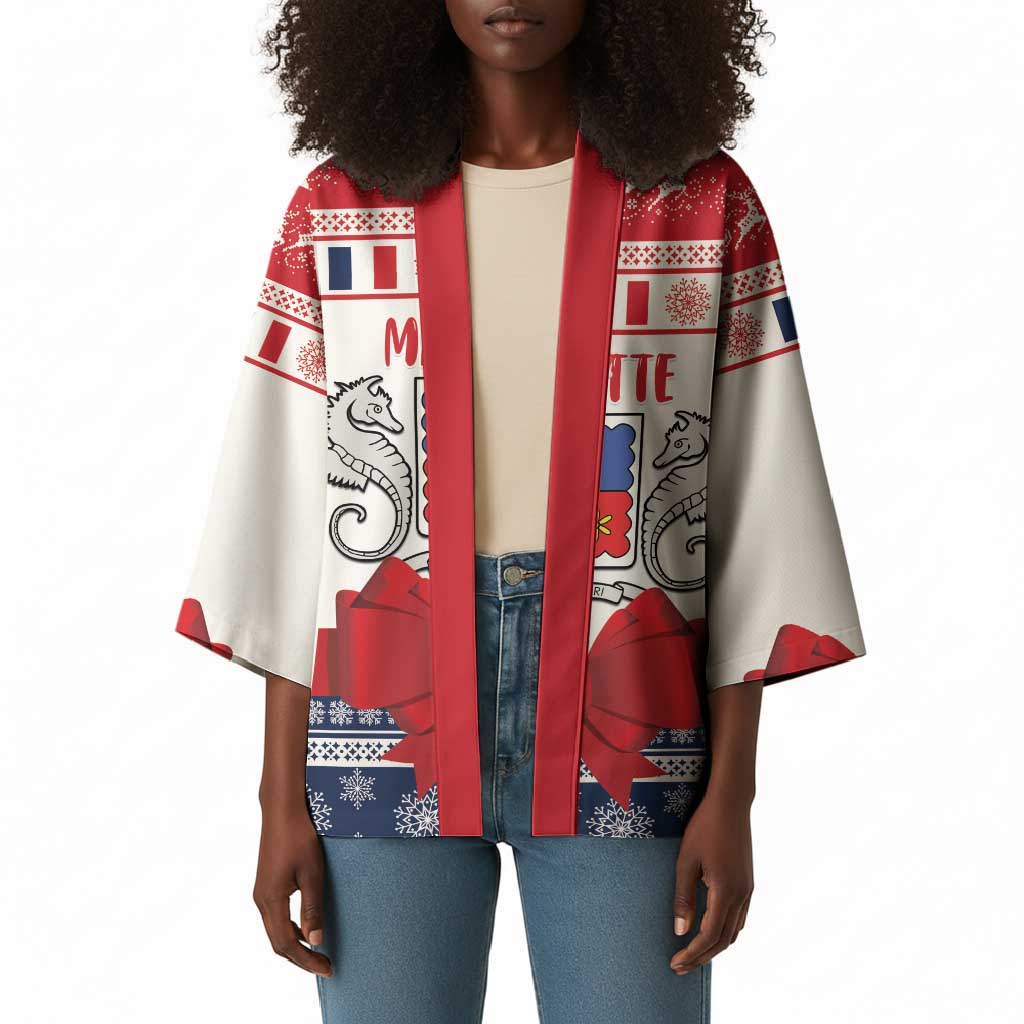 Personalized Mayotte Christmas Kimono Joyeux Noel