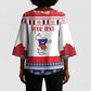 Personalized Mayotte Christmas Kimono Sleeve Blouse Joyeux Noel
