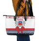 Afro Christmas in Mayotte Leather Tote Bag Joyeux Noel - African Pride