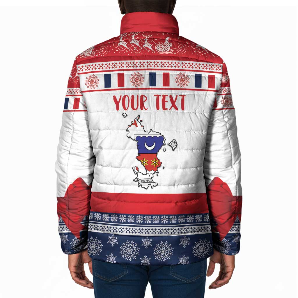 Personalized Mayotte Christmas Padded Jacket Joyeux Noel
