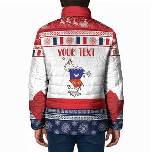 Personalized Mayotte Christmas Padded Jacket Joyeux Noel