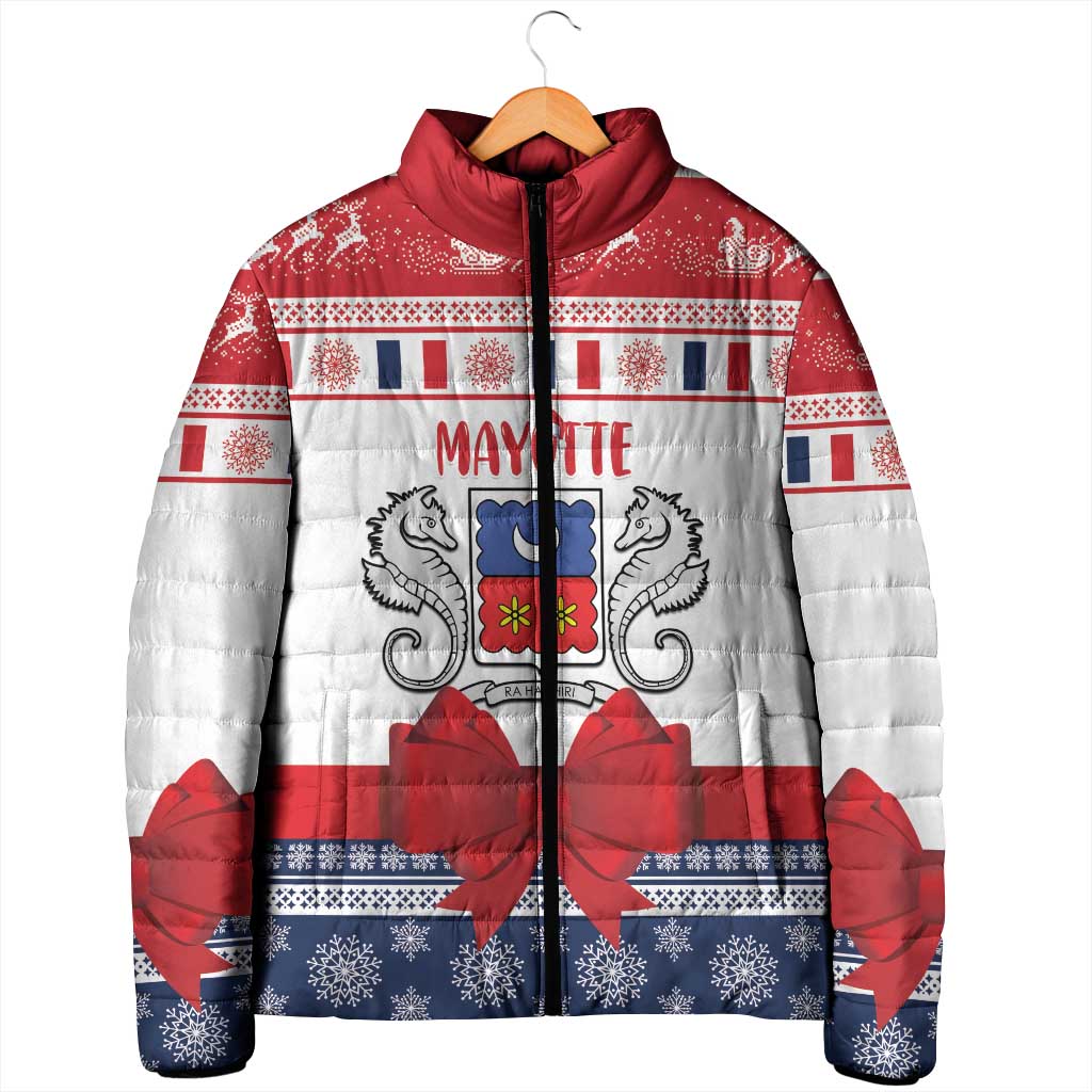Personalized Mayotte Christmas Padded Jacket Joyeux Noel