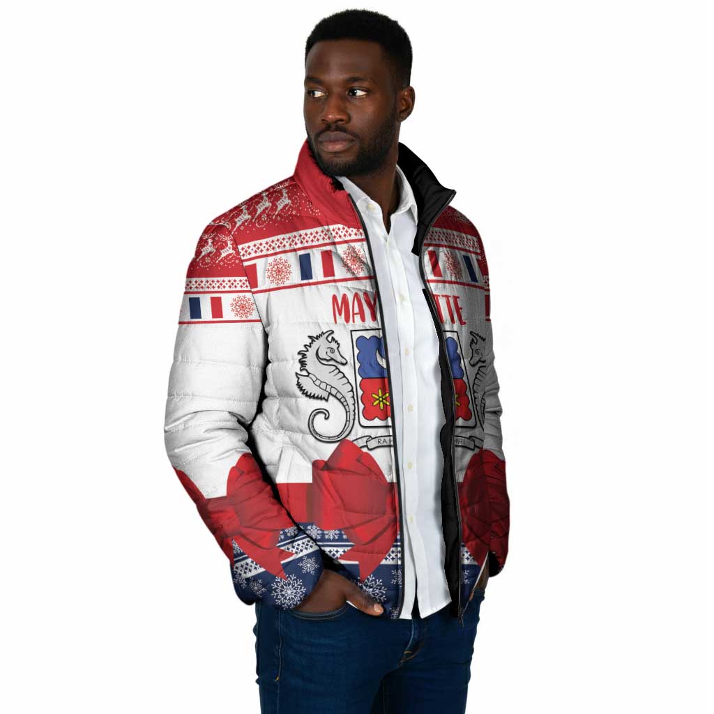 Personalized Mayotte Christmas Padded Jacket Joyeux Noel