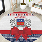 Afro Christmas in Mayotte Round Carpet Joyeux Noel - African Pride