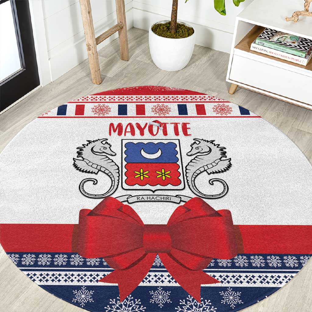 Afro Christmas in Mayotte Round Carpet Joyeux Noel - African Pride