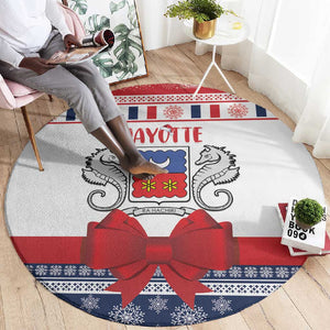 Afro Christmas in Mayotte Round Carpet Joyeux Noel - African Pride